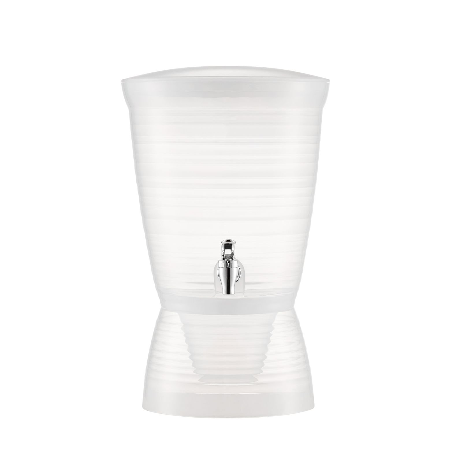 Beverage Dispenser, 2.64 Gallon Drink Dispenser for Parties, Plastic Juice Dispensers with Spigot Ice Chamber