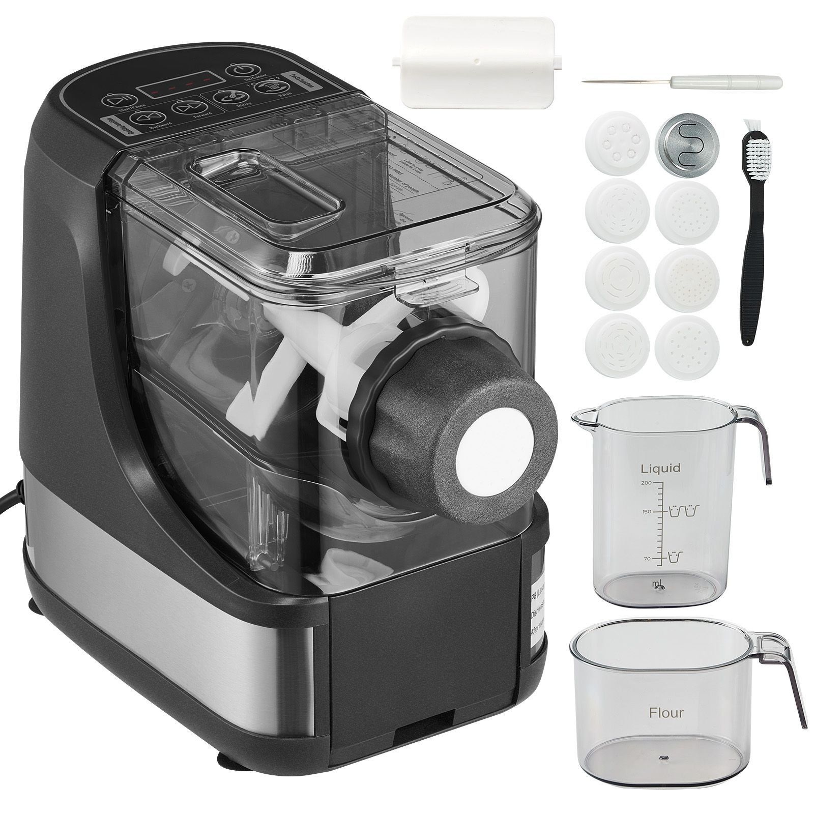 Electric Pasta Maker, 150W Automatic Noodle Maker Machine with 8 Pasta Shapes, 4 Intelligent Modes