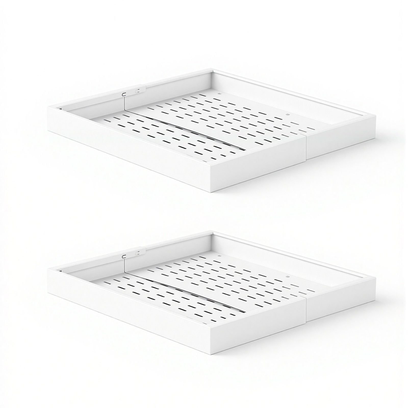 Pull Out Cabinet Organizer, 2 Pack Expandable Width (12.2"-18.9"), 20.47" Deep Pull Out Drawers for Cabinets