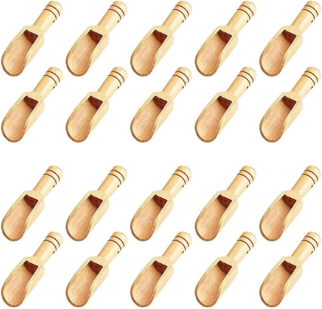 20pc Wooden Spoons Mini Bamboo Spoons for Bath Salts, tea scoop, Washing Powder spoon wooden candy spoon