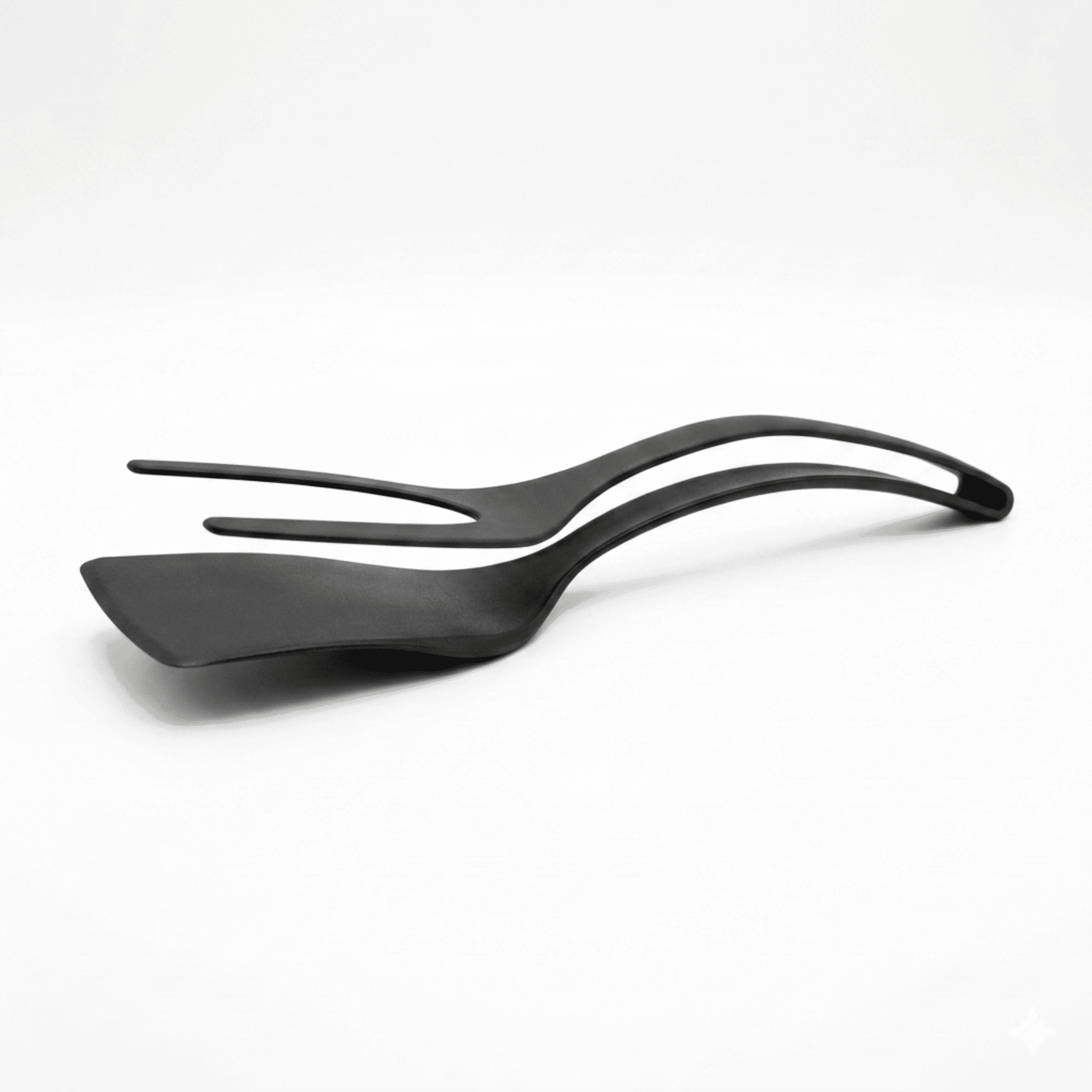 2-in-1 Silicone Spatula Tongs Cooking Tool - Non-Stick Heat Resistant Flipping Tongs for Eggs, Pancakes, Omelets, Steak