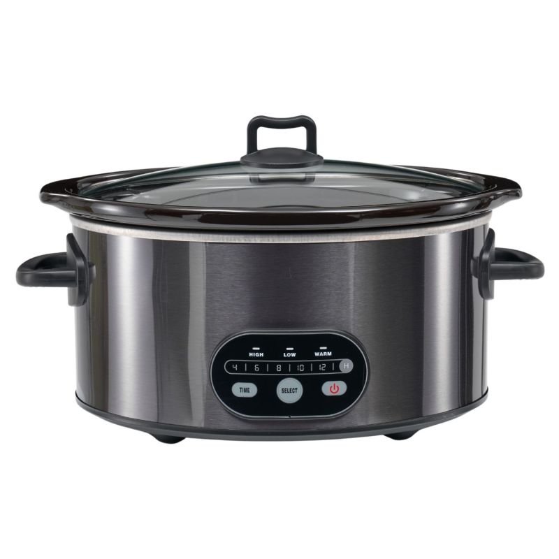 Manual Slow Cooker, Easy To Use Program-Free Kitchen Appliance, Great For Pot Roast And Chili (Option: Black 8QT)