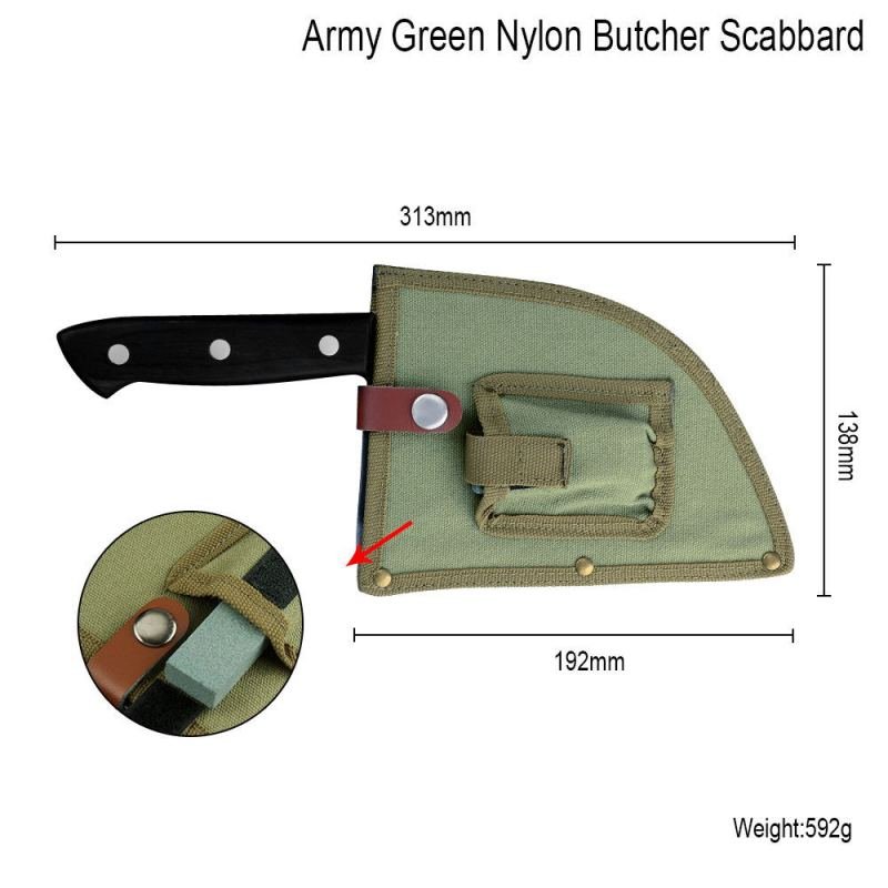 Stainless Steel Meat Cleaver Chef's Knife Cleaver (Option: Sheath 1pc)