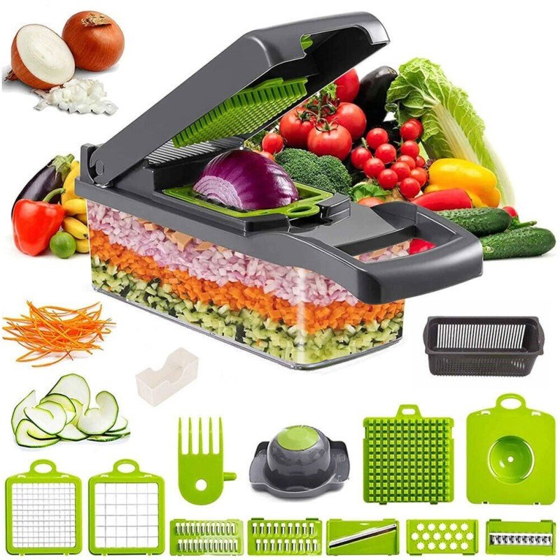 15 In 1 Vegetable Chopper Fruit Cutter Food Onion Veggie Dicer Slicer Peeler Kitchen (Option: 1pack)
