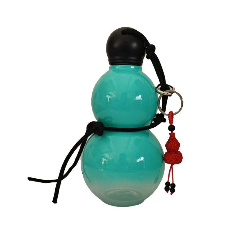 Gourd Style Water Bottle PC 800ml Insulated Chinese Retro Portable Sports Water Bottle For Men Women Light Blue (Option: Default)