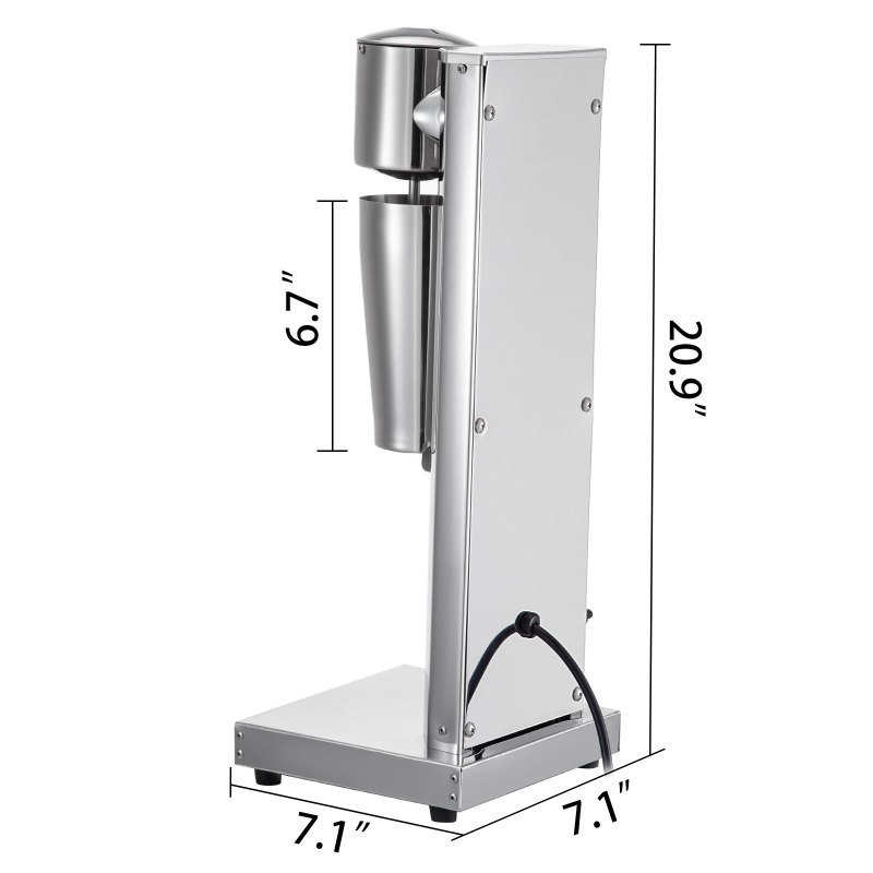 Milkshake Maker Kit, Stainless Steel Electric Milkshake Maker, 180W Milkshake Machine, Single Head Classic Milkshake Maker With 800ml Cup, Silver (Option: Silver)