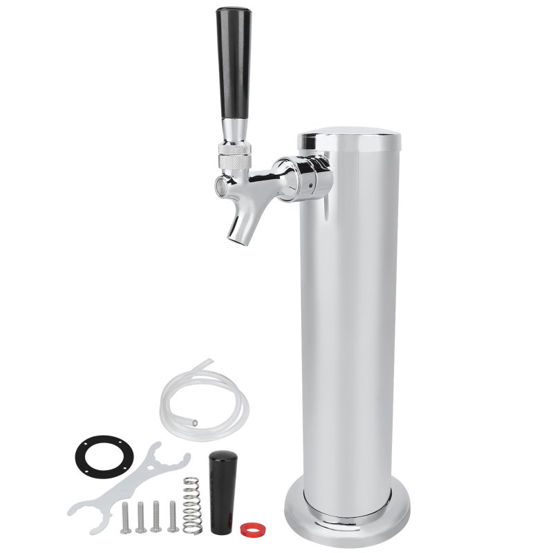 Stainless Steel Beer Draft Tower With Single Faucet Dispenser Home Brewing Equipment (Option: Default)