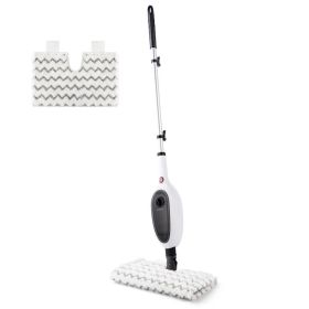 Steam Mops for Floor Cleaning, Unique Double-Sided Flip Design, 15 Seconds Fast Heating 10-in-1 Steam Cleaner for Kitchen, Living Room Wood Floor (Option: White)