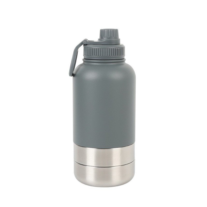Outdoor Thermal Pet Outing Water Cup Bottle (Option: 32oz-Dark Gray)