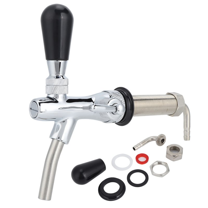 G5/8in Thread Long Shank Adjustable Draft Beer Faucet Tap Dispenser Wine Tools Home Brewing Accessories (Option: Default)