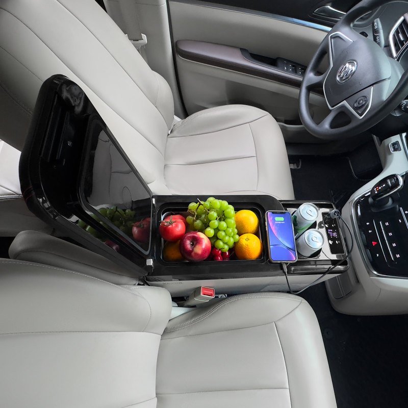 Portable Car Refrigerator Freezer Compressor 15 L Single Zone For Car Home (Option: Grey)