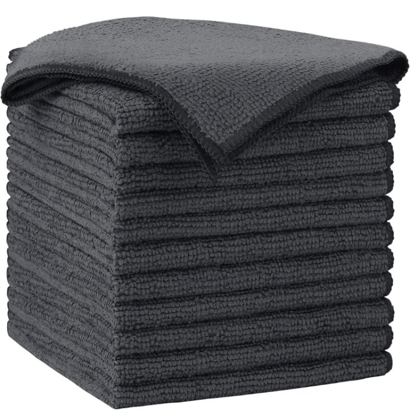 Microfiber Cleaning Cloth-Soft Microfiber Towels For Cars, Absorbent Cleaning Rags, Lint-Free Streak-Free Wash Cloths For House, Kitchen, Window (Option: Grey)