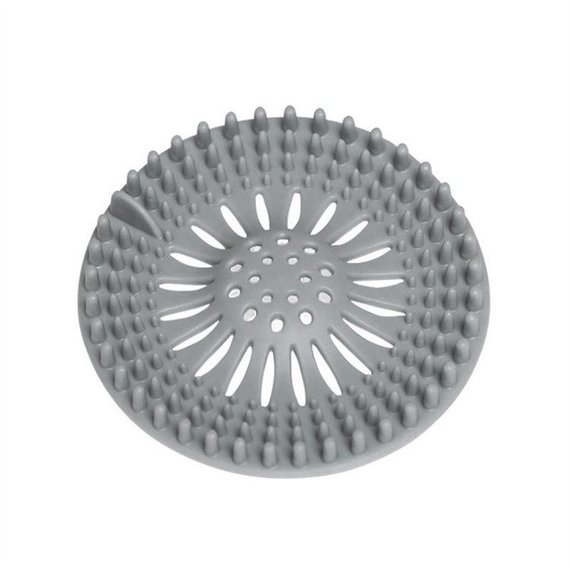Bathroom Hair Sink Filter Floor Drain Strainer Water Hair Stopper Bath Catcher Shower Cover Clog Kitchen Sink Anti-blocking (Color: grey)