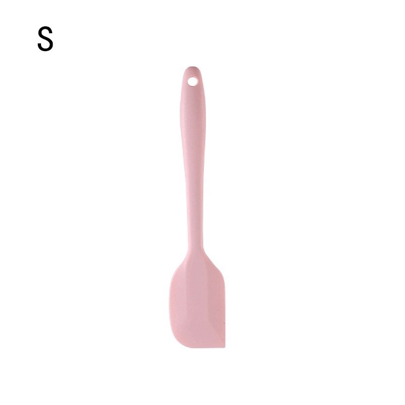 1pc All-in-one High-quality Silicone Scraper Baking Tool; Heat-resistant Silicone Scraper; Cream Cake Spatula; Baking Shovel Knife 8.27inch/11.02 (Color: Nordic Pink, size: small)