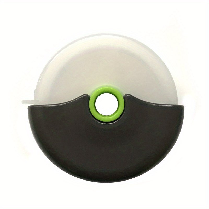 1pc Stainless Steel Round Wheel Cutter With Lid For Cake, Bread, And Pies - Kitchen Baking Tool With Roulette Roller, Suitable For Home Kitchen B (Color: Green)