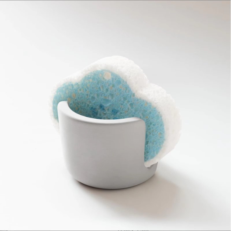 Diatom Mud Sponge Rack Kitchen & Bathroom Sink Caddy For Sponges Scrubbers (Option: Gray)