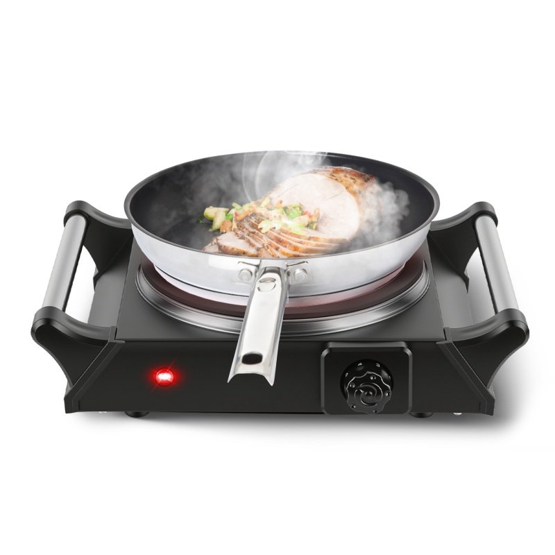 1 Thousand Power Electric Single Burner Portable Heating Hot Plate Stove Countertop RV Hotplate With 5 Temperature Stepless Adjustments Portable (Option: Single)