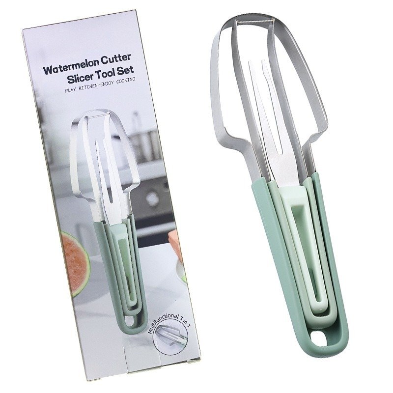 3in1 Watermelon Cutter (Option: Green)